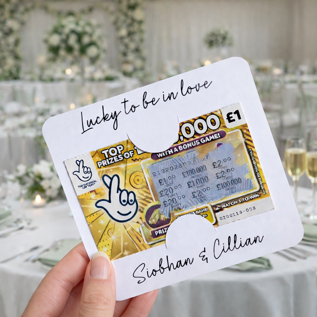 Lucky To Be In Love Scratch Card Holders