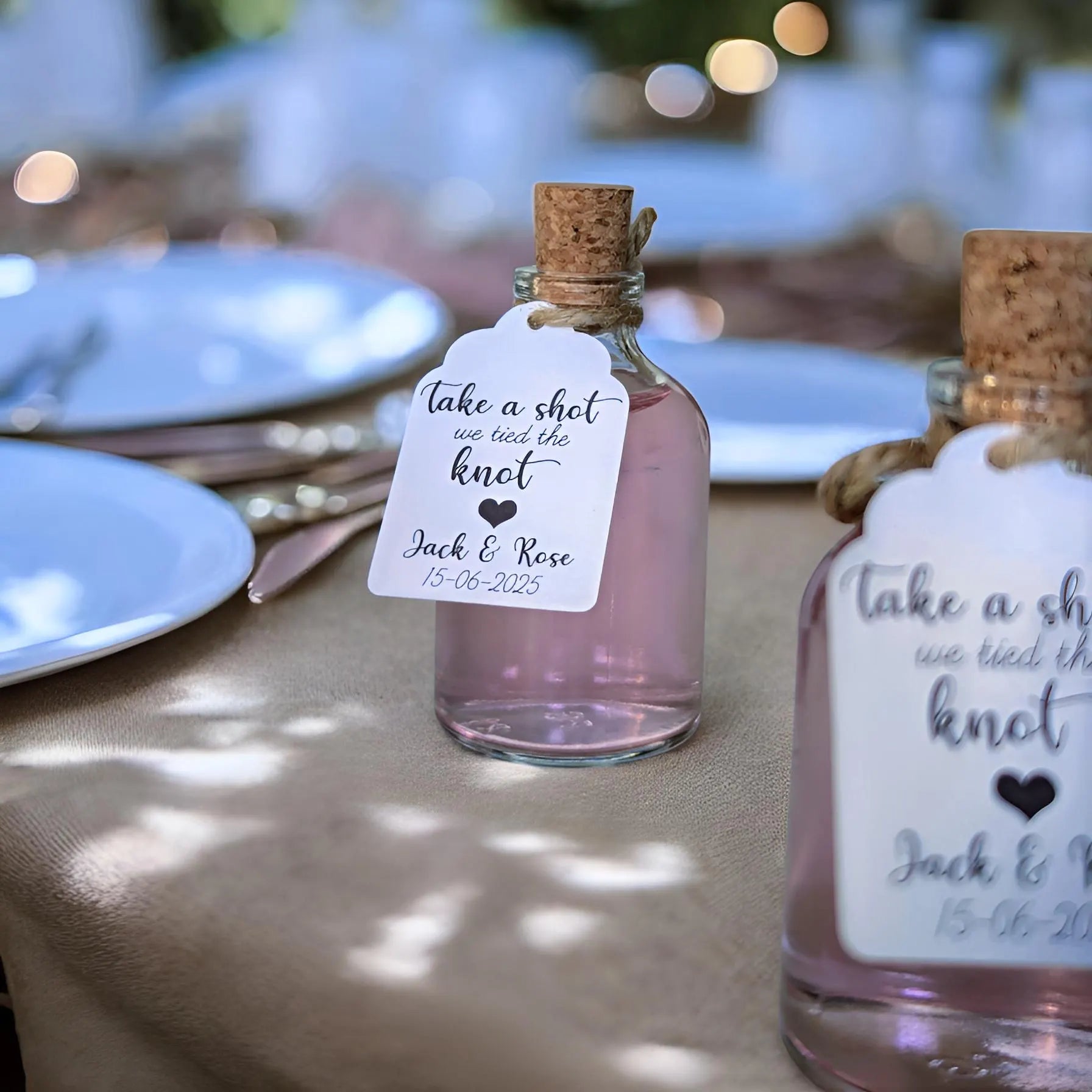 - Wedding Toast Favours – 50ml Shot Bottles for Guests & Celebrations
Make your wedding speeches unforgettable with these 50ml glass shot bottles. Fill them with a classic tipple or a non-alcoholic treat—a charming addition to any celebration!