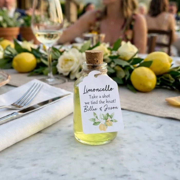 Fillable Limoncello Shot Wedding Favours