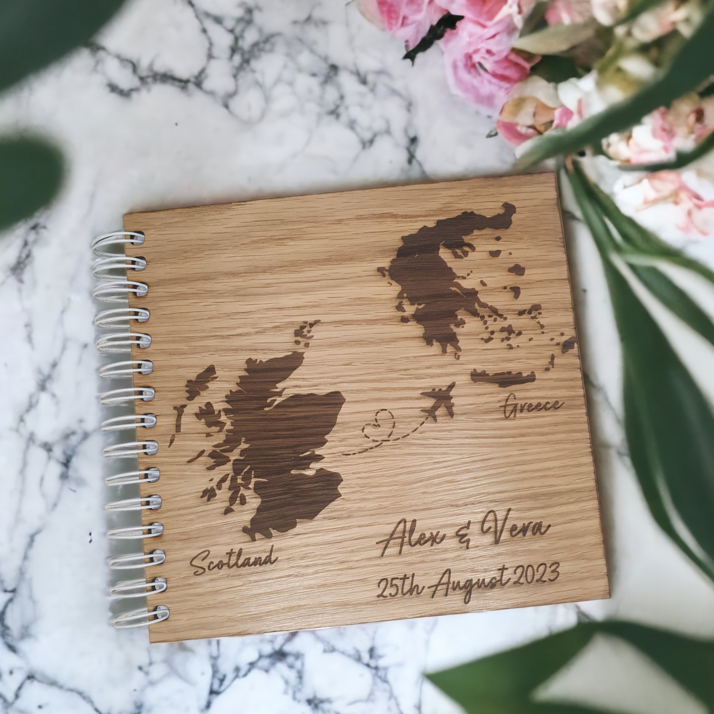 Destination Wooden Wedding Guest Book