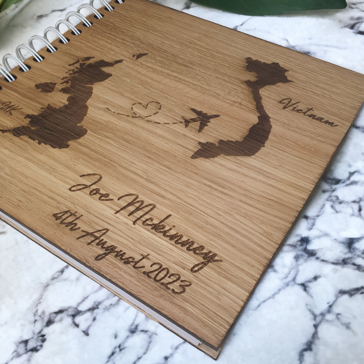 Destination Wooden Wedding Guest Book