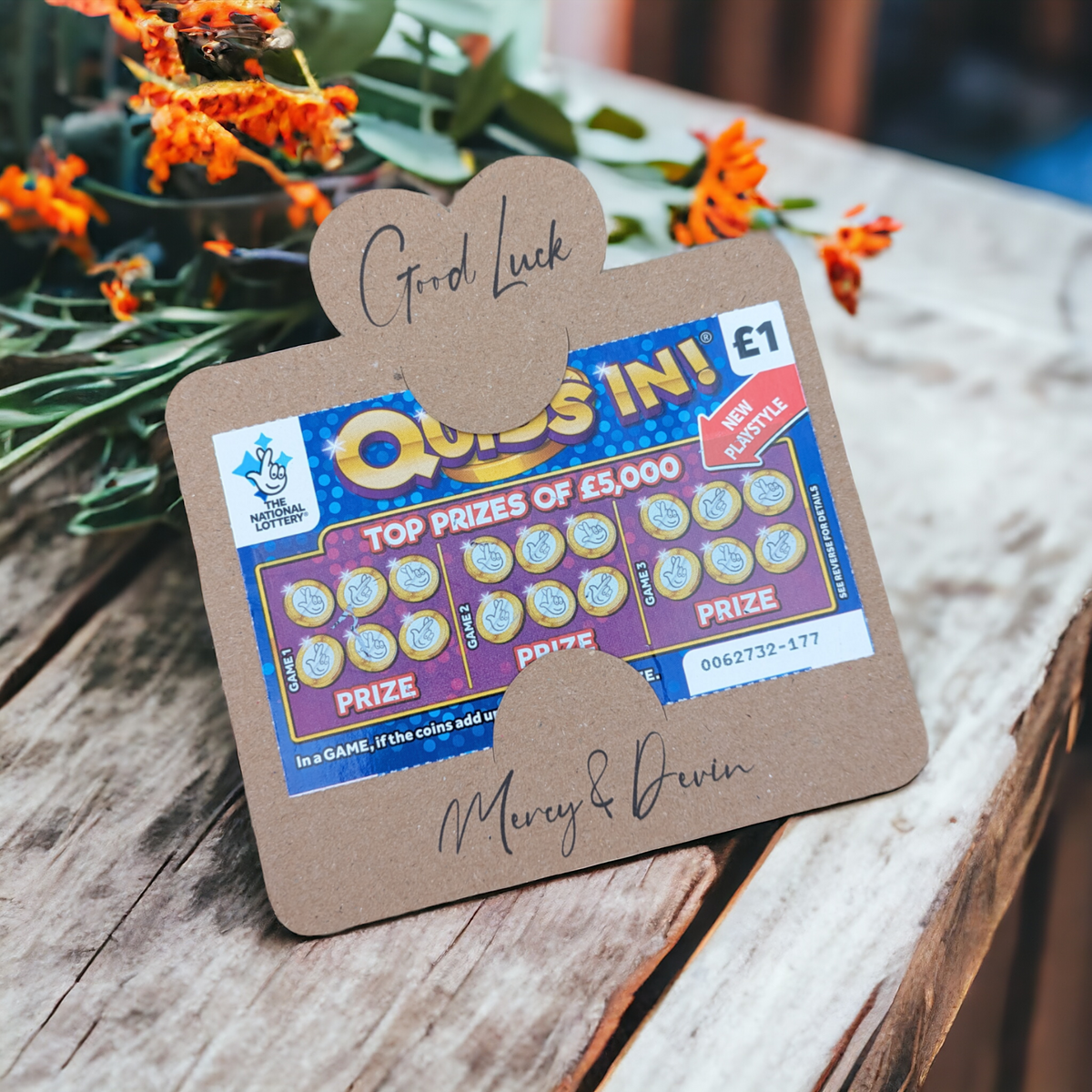 Scratch Raffle Goodluck Good Luck Wedding Scratch Card Holders – KCWeddings