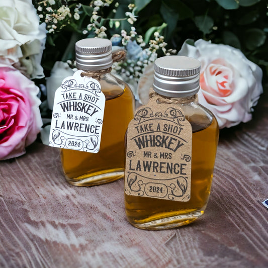 Personalised Whiskey Wedding Favours