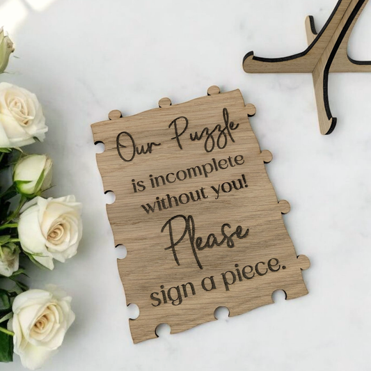 Wedding Puzzle Guest Gook Sign