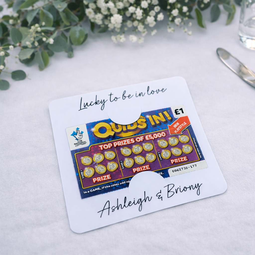 Lucky To Be In Love Scratch Card Holders