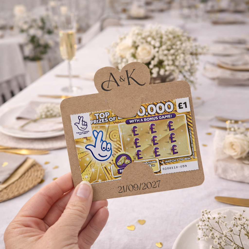Good Luck Wedding Scratch Card Holders