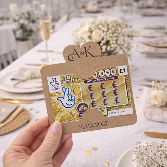 Good Luck Wedding Scratch Card Holders