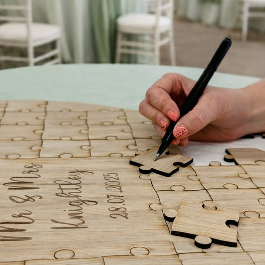 Heart Puzzle Wedding Guest Book