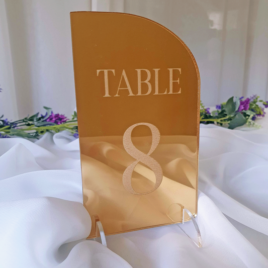 Mirror Half Arch Table Numbers