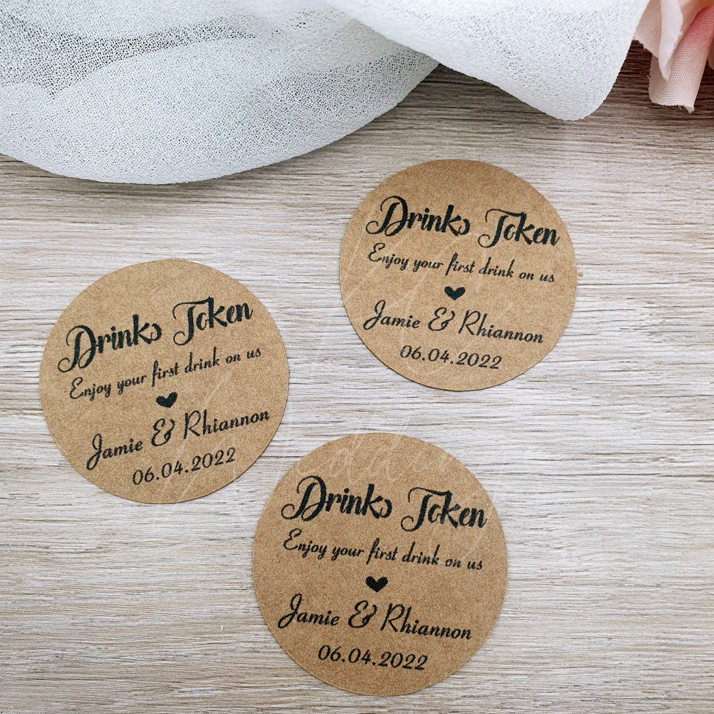 Personalised Drinks Tokens