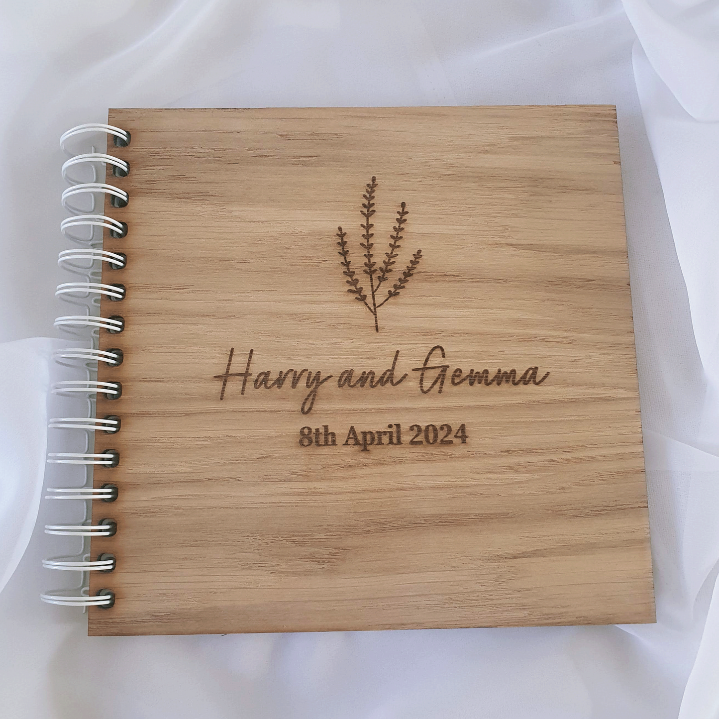 Boho Wooden Wedding Guest Book