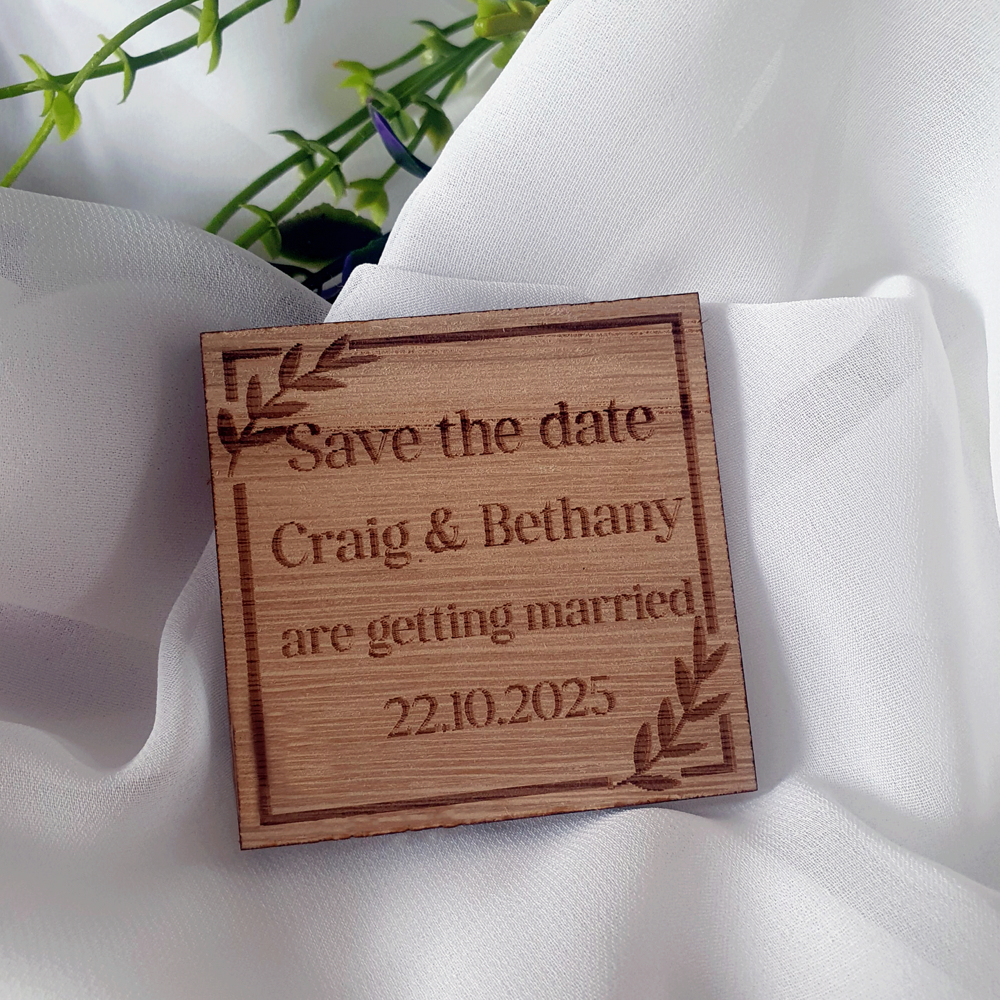 Square Magnet Save The Date